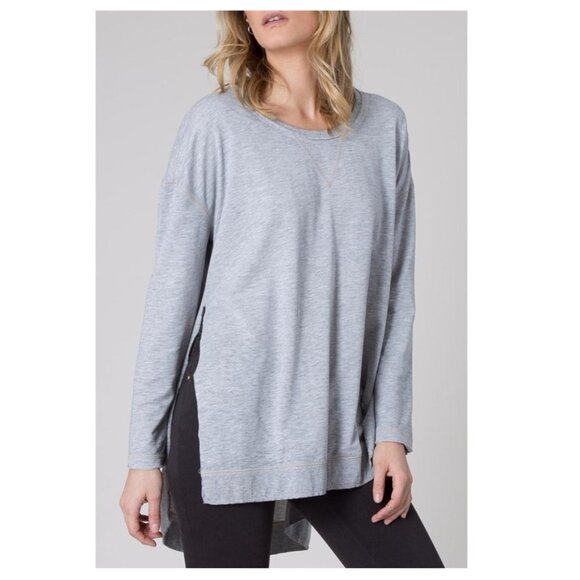 Z Supply Weekender Side Slit Oversized terry  XS Gray - Picture 1 of 9